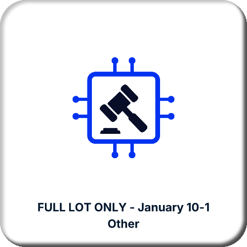 FULL LOT ONLY - January 10-1